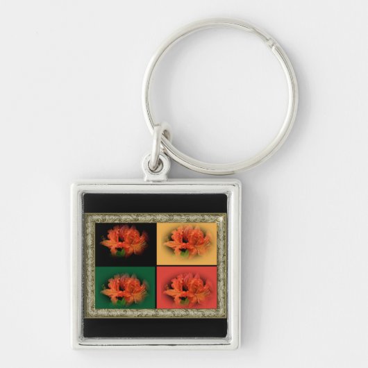 Orange Azaleas Schlüsselanhänger (Vorne)