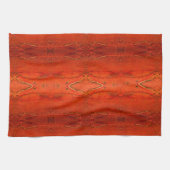Orange Aztec Muster2.0 Geschirrtuch (Horizontal)
