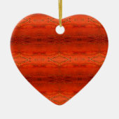 Orange Aztec Muster Keramikornament (Vorne)