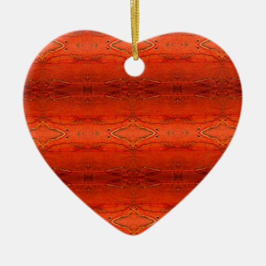 Orange Aztec Muster Keramikornament (Vorne)