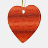 Orange Aztec Muster Keramikornament (Links)