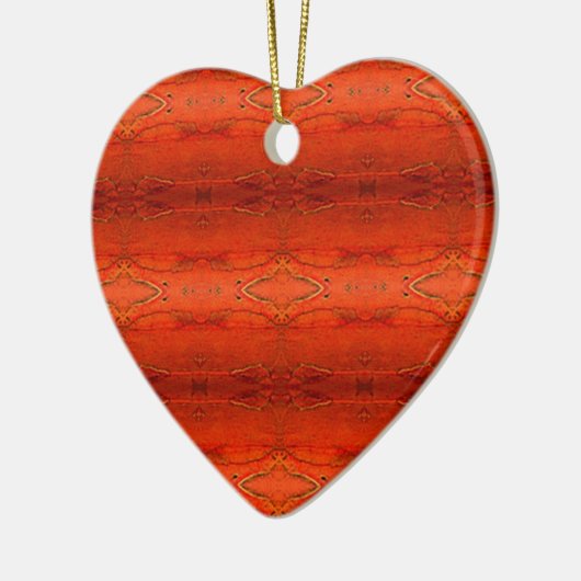 Orange Aztec Muster Keramikornament (Links)