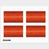Orange Aztec Muster Rechteckiger Aufkleber (Blatt)