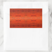 Orange Aztec Muster Rechteckiger Aufkleber (Tasche)
