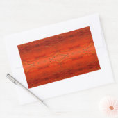 Orange Aztec Muster Rechteckiger Aufkleber (Umschlag)