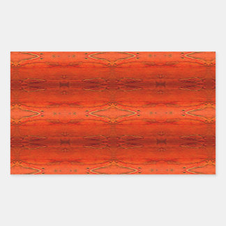 Orange Aztec Muster Rechteckiger Aufkleber