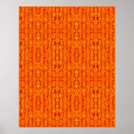 Orange Aztek Poster