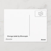 Orange Aztek Postkarte (Rückseite)