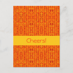 Orange Aztek Postkarte