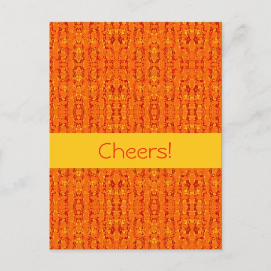 Orange Aztek Postkarte (Vorderseite)