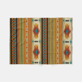 ORANGE aztekischer Druck Fleecedecke (Vorderseite (Horizontal))