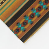 ORANGE aztekischer Druck Fleecedecke (Ecke)