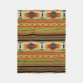 ORANGE aztekischer Druck Fleecedecke (Vorderseite)