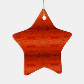 Orange aztekisches Muster Keramikornament (Rechts)