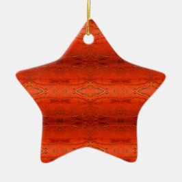 Orange aztekisches Muster Keramikornament