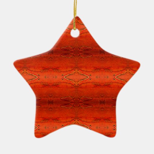 Orange aztekisches Muster Keramikornament (Vorne)