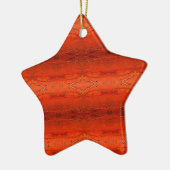 Orange aztekisches Muster Keramikornament (Links)