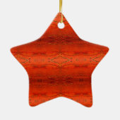 Orange aztekisches Muster Keramikornament (Hinten)