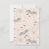 Orange Baby Bat Halloween Dankeschön Karte (Rückseite)