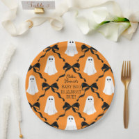 Orange Baby Boo Almost Due Ghosts and Black Bows