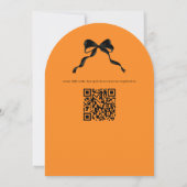 Orange Baby Boo Ghost Halloween Baby Dusche Einladung (Rückseite)