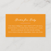 Orange Baby Book Request Begleitkarte (Vorderseite)
