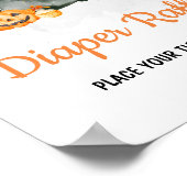 Orange Baby braut Hexenwindel-Raffle-Schild Poster (Ecke)