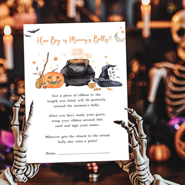 Orange Baby Brew Wie groß ist Mommys Bly Game (Baby is Brewing Baby Shower How Big is Mommys Belly Game)