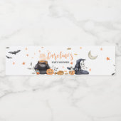 Orange Baby brütet Niedliche Halloween-Kinderdusch Wasserflaschenetikett (Einzelnes Label)