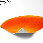 Orange Baby Dusche Begrüßungsunterschrift Poster (Ecke)