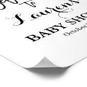 Orange Baby Dusche Begrüßungszeichen Poster (Ecke)