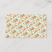 Orange Baby Dusche Wie groß ist ihr Bauchspiel Begleitkarte (Rückseite)