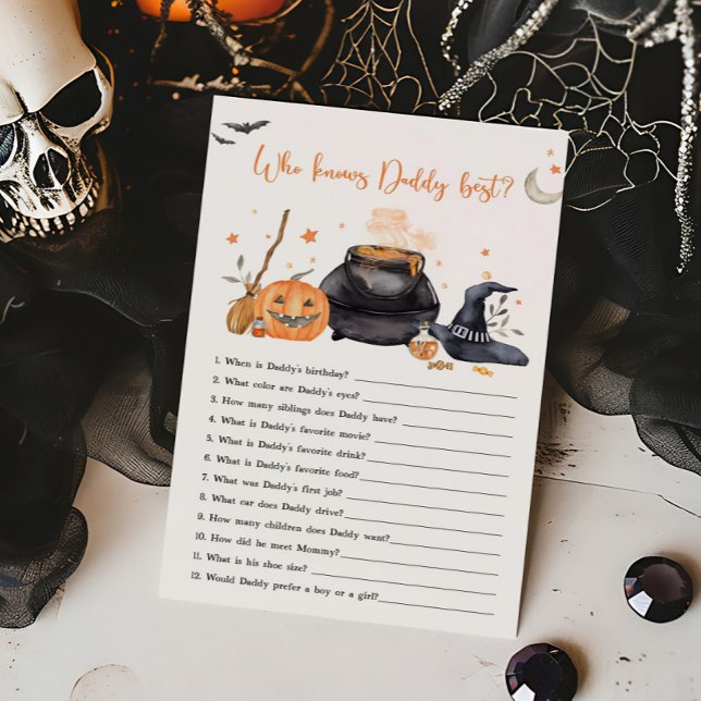 Orange Baby ist Brew Wer Daddy Best Game kennt (Baby is Brewing Baby Shower Who knows Daddy Best Game)