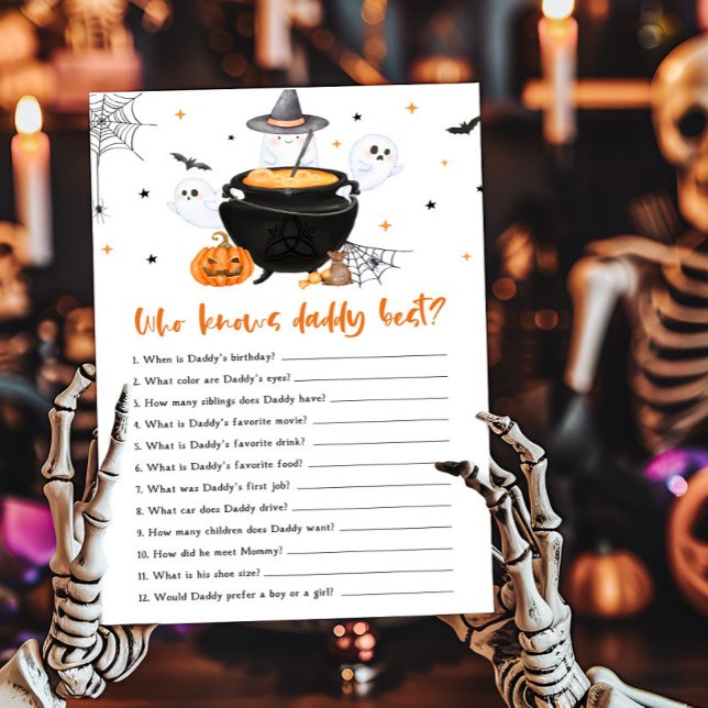 Orange Baby ist Brew Wer Daddy Best Game kennt (Baby is Brewing Baby Shower Who knows Daddy Best Game)