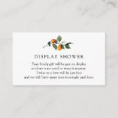 Orange Baby- oder Brautparty-Abschlusskarte Begleitkarte (Vorderseite)