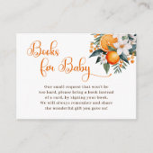 Orange Baby Showbuchkarte Begleitkarte (Vorderseite)