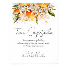Orange Baby Shower Citrus Time Kapsel