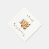 Orange Baby Shower Gender Neutral Citrus Serviette (Ecke)