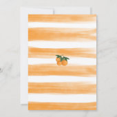 Orange Baby Shower Summer Citrus Boho Greenery Einladung (Rückseite)