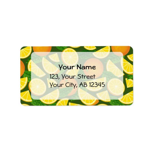 Orange Background Adressaufkleber (Vorne)