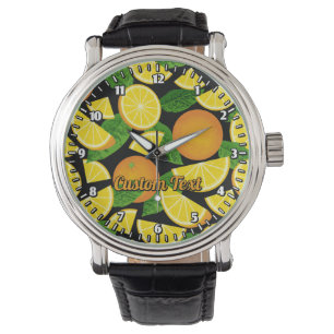 Orange Background Armbanduhr