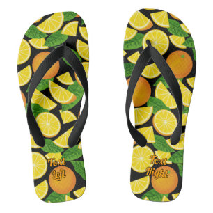 Orange Background Badesandalen