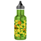 Orange Background Edelstahlflasche (Rechts)