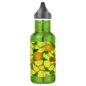 Orange Background Edelstahlflasche (Links)