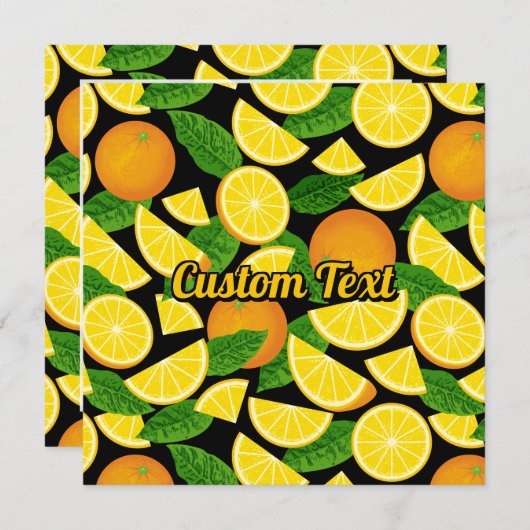 Orange Background Einladung (Vorne/Hinten)