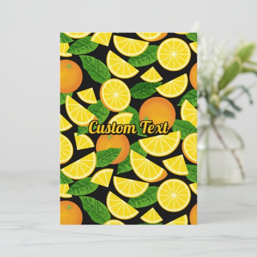 Orange Background Einladung (Stehend Vorderseite)