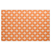 Orange Background Fleur-de-lis Muster Design Stoff (Fat Quarter (45,7 x 55,9 cm))