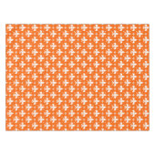 Orange Background Fleur-de-lis Muster Design Tischdecke (Vorderseite (Horizontal))