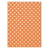 Orange Background Fleur-de-lis Muster Design Tischdecke (Vorderseite)