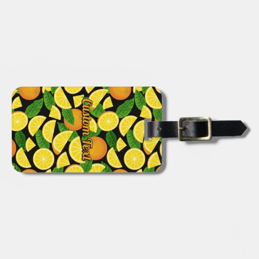 Orange Background Gepäckanhänger (Vorderseite horizontal)